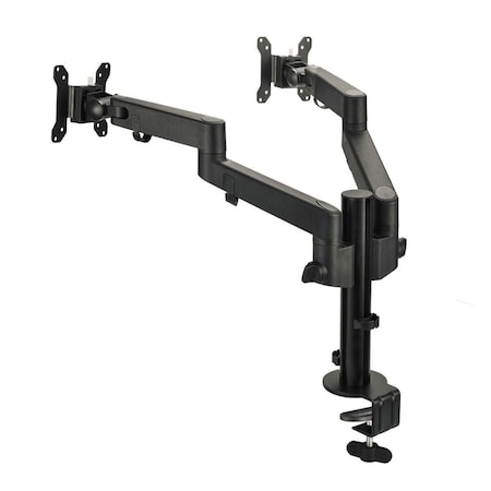 Betterbattery AC Dual Pole Arm Multi-Angle Monitor Desk Mount, Brown BE2771360
